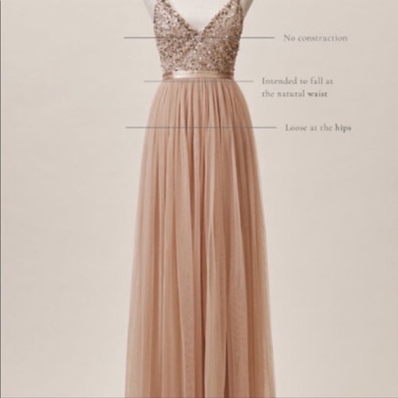 BHLDN Avery Dress in Blush Size 4 - Picture 3 of 11
